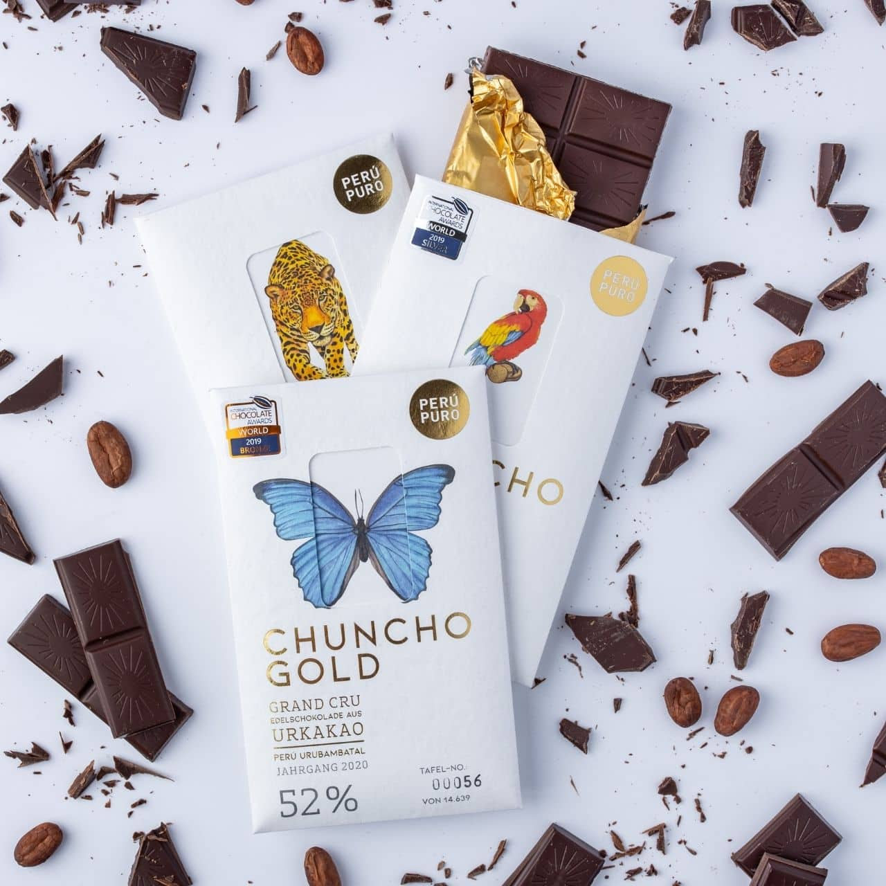 Perú Puro - Chuncho Gold - Bio Schokolade - 3er Set - 210 g