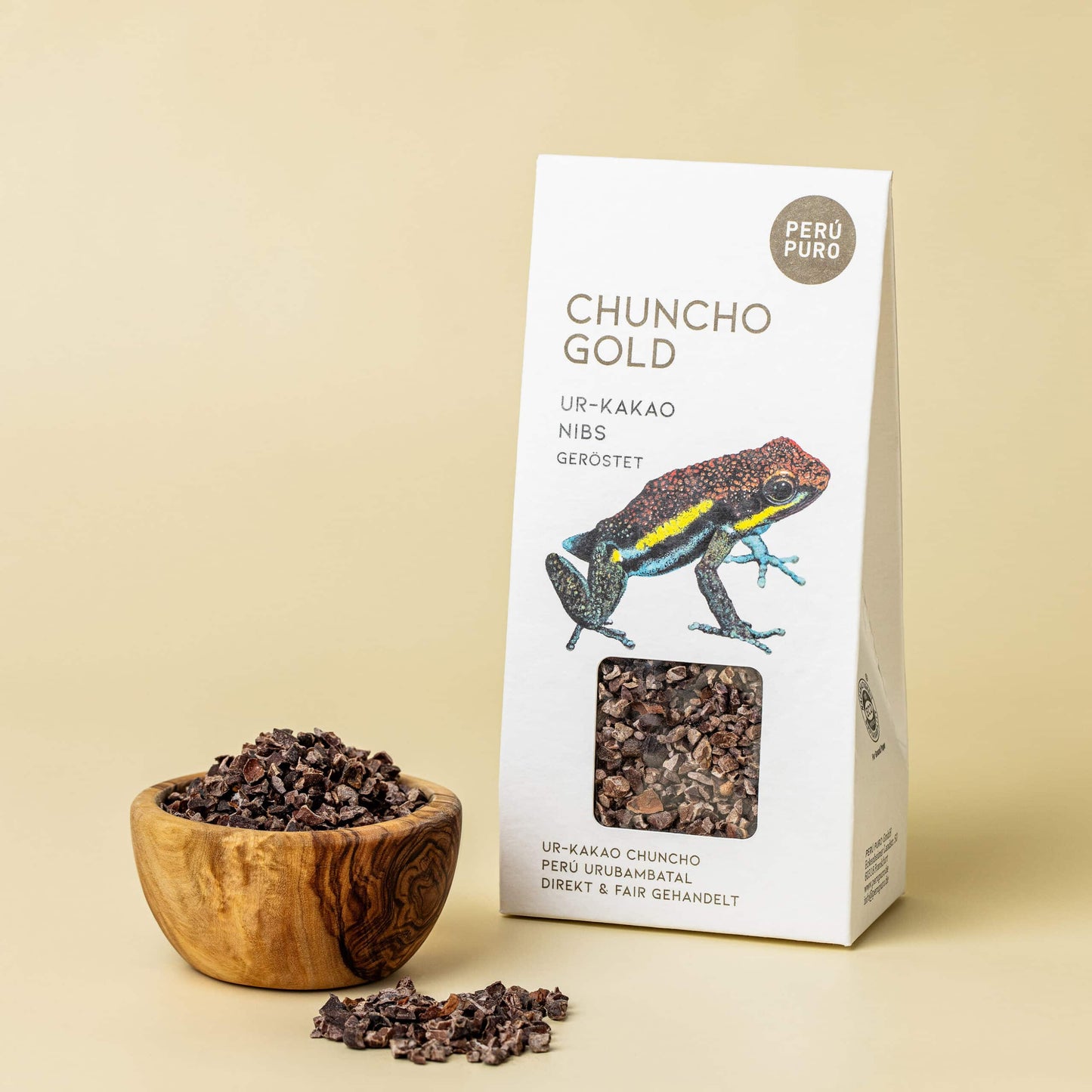 Bio-Kakaonibs, geröstet, aus dem Ur-Kakao Chuncho (100g)