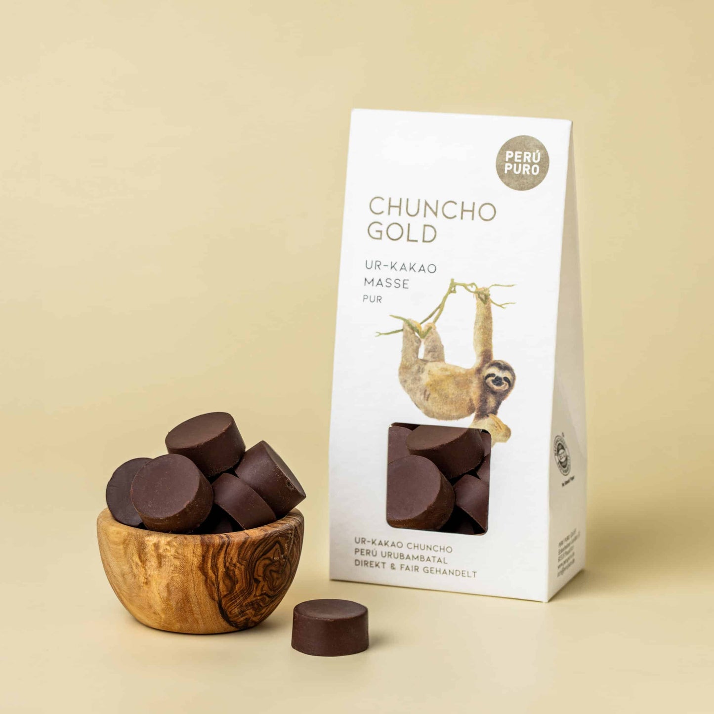 Bio-Kakaomasse aus dem Urkakao Chuncho (100% Kakao, 100g)