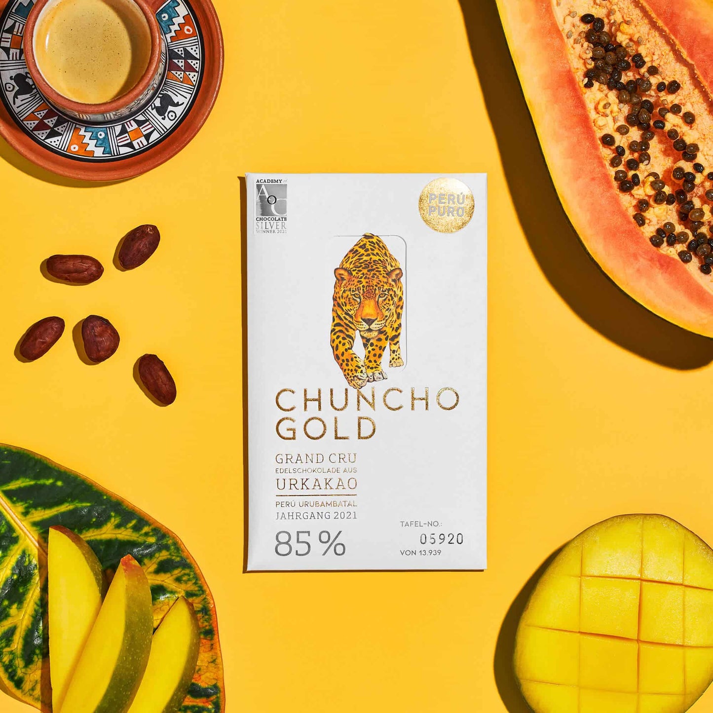 Perú Puro - Chuncho Gold - Bio - Vegan - Dunkel 85 % - 70 g