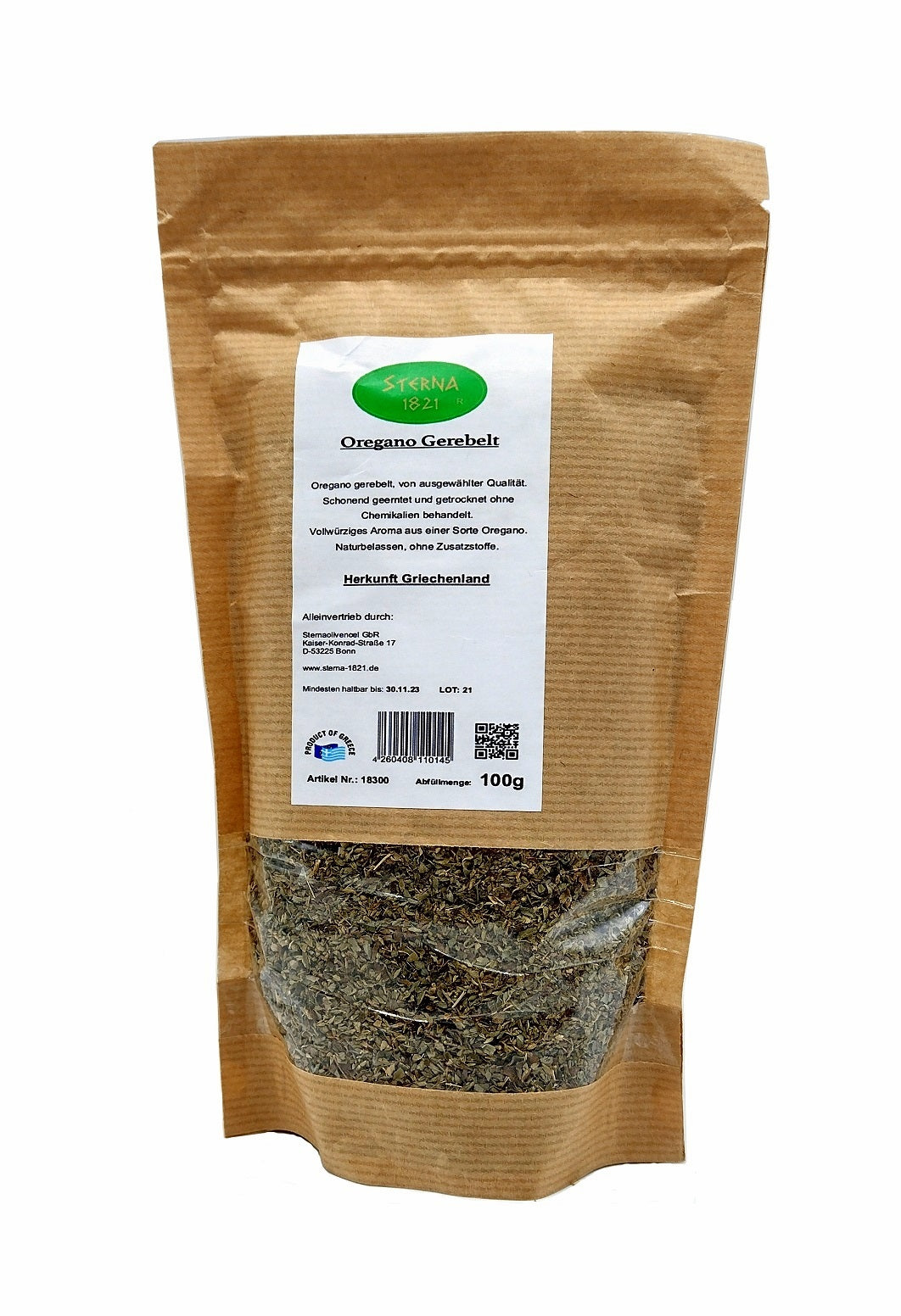 Oregano - Gerebelt - 100g - Sterna 1821