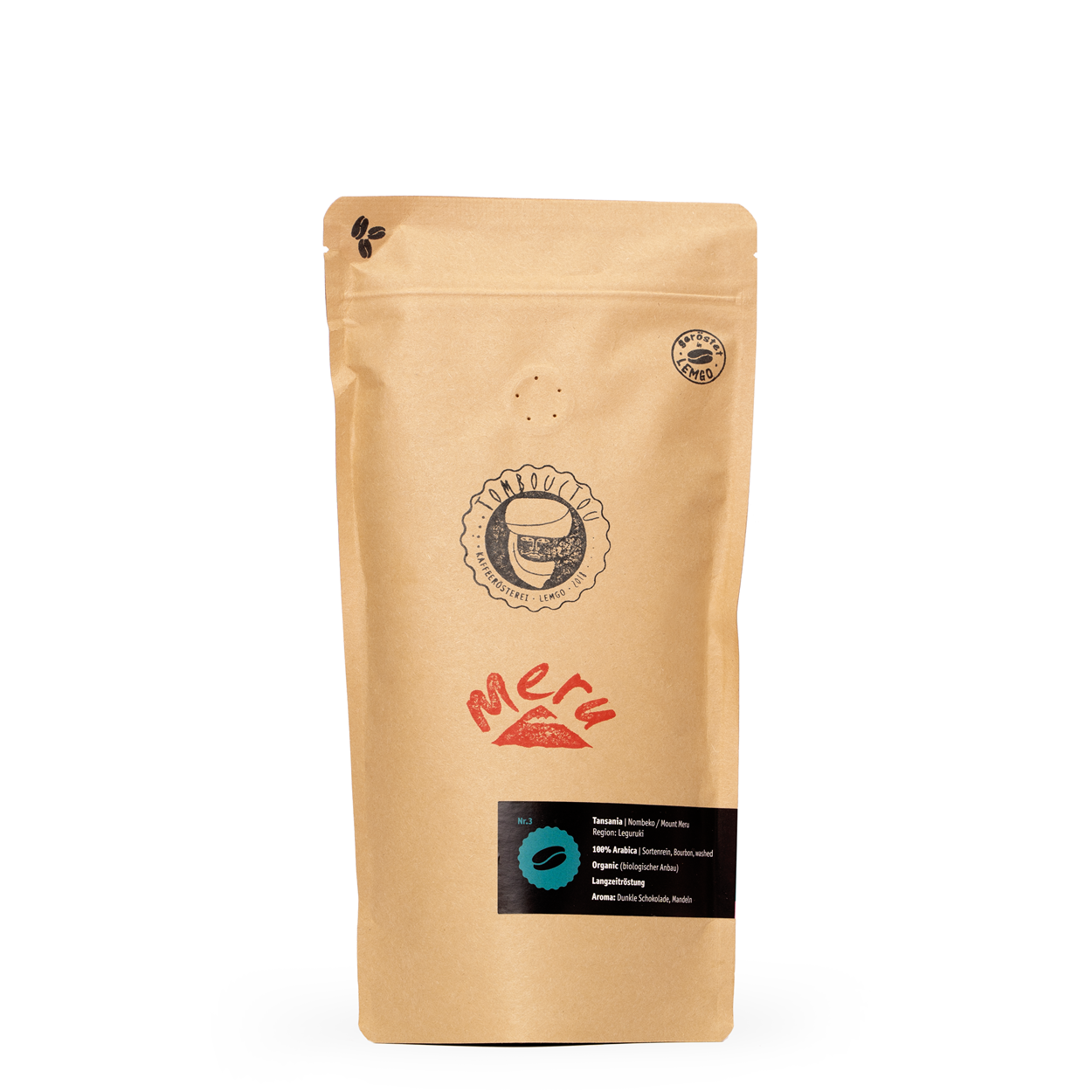 Meru - Bio Kaffee - Tansania - 250 g - Ganze Bohne