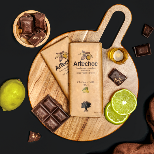 Schokolade mit Olivenöl - Feinherb - Limette - 115g